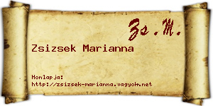 Zsizsek Marianna névjegykártya